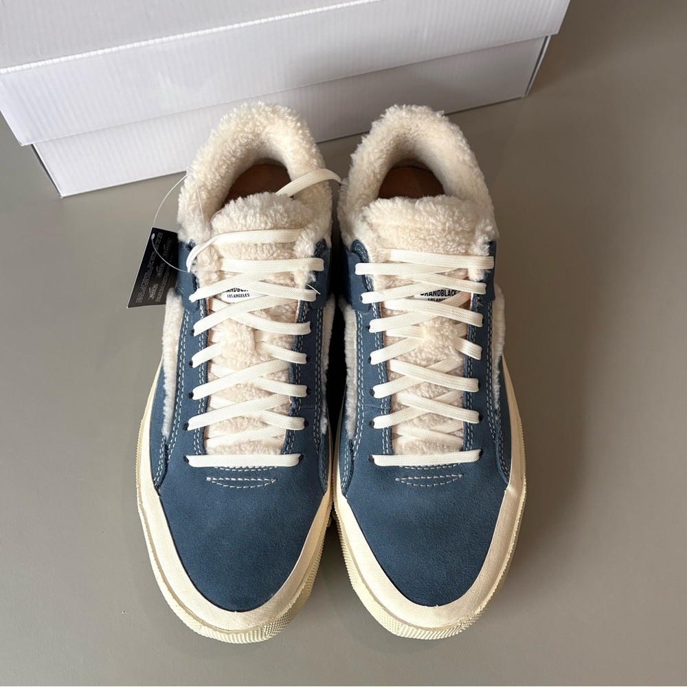 NEW Brandblack Suede Bravo Faux Shearling Sneakers winter comfort outdoor arch - Picture 8 of 12